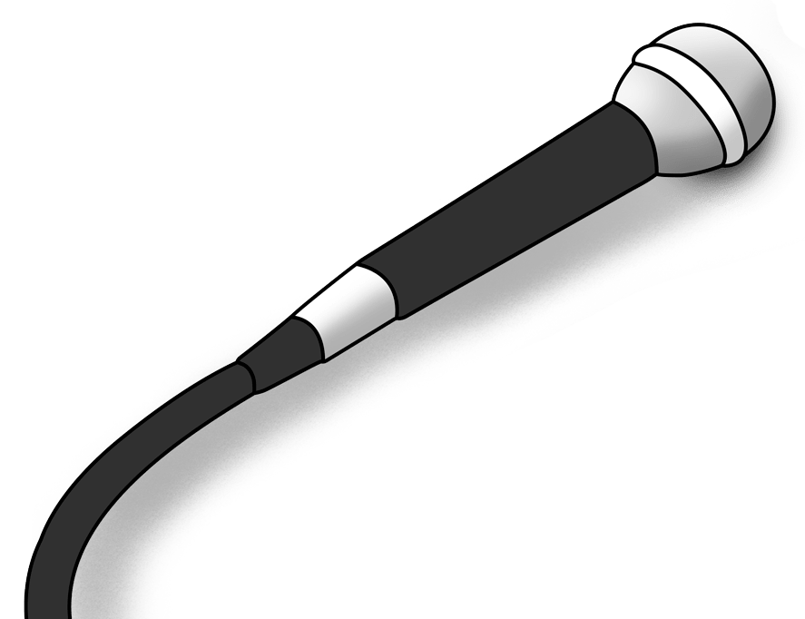 A microphone pointing to a fishing hole
